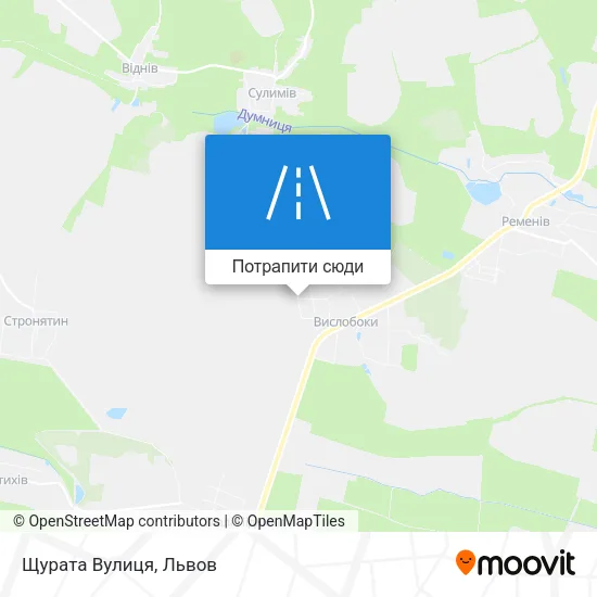Карта Щурата Вулиця