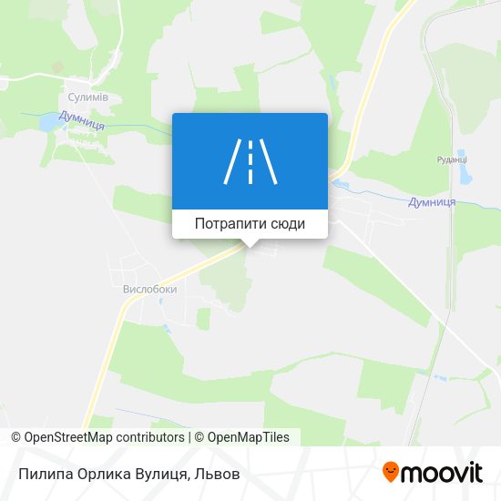 Карта Пилипа Орлика Вулиця