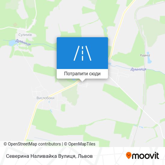 Карта Северина Наливайка Вулиця