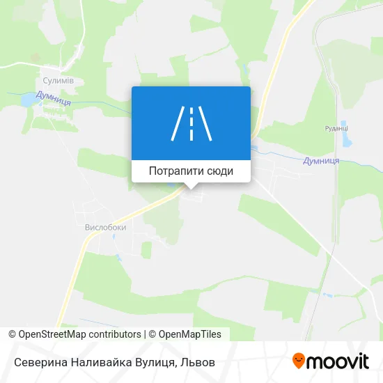 Карта Северина Наливайка Вулиця