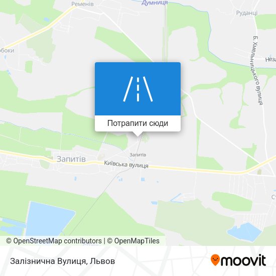 Карта Залізнична Вулиця