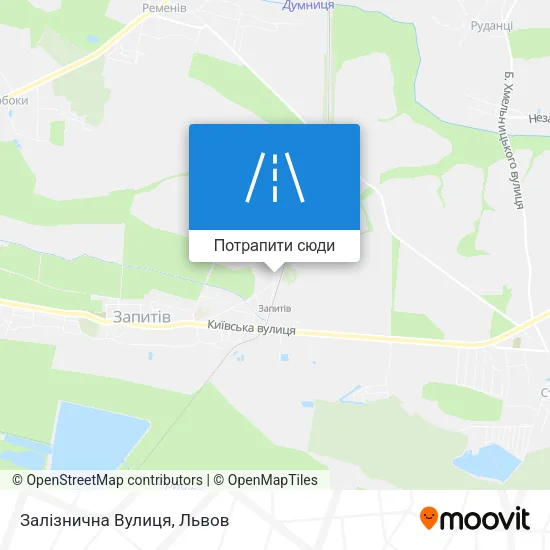 Карта Залізнична Вулиця