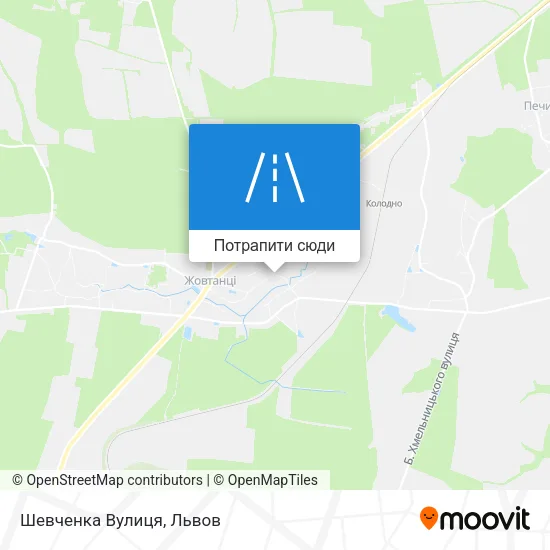 Карта Шевченка Вулиця