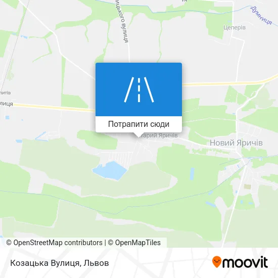 Карта Козацька Вулиця
