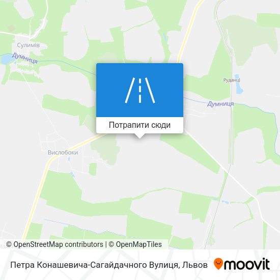 Карта Петра Конашевича-Сагайдачного Вулиця