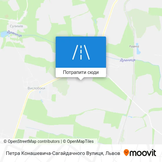 Карта Петра Конашевича-Сагайдачного Вулиця