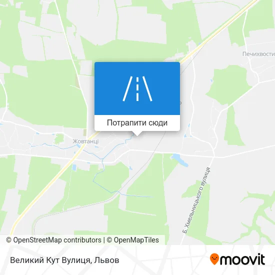 Карта Великий Кут Вулиця