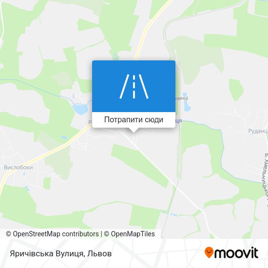 Карта Яричівська Вулиця
