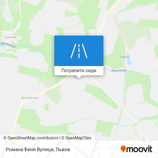 Карта Романа Беня Вулиця