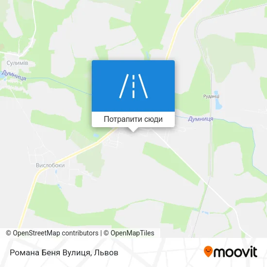 Карта Романа Беня Вулиця