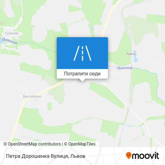 Карта Петра Дорошенка Вулиця