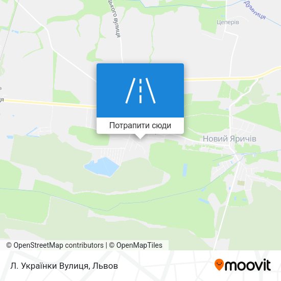 Карта Л. Українки Вулиця