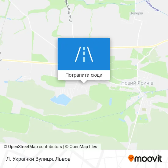 Карта Л. Українки Вулиця