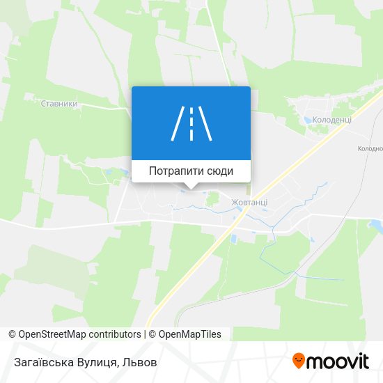 Карта Загаївська Вулиця