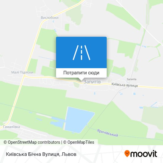 Карта Київська Бічна Вулиця