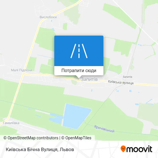 Карта Київська Бічна Вулиця