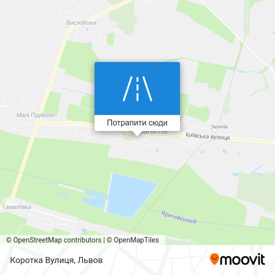 Карта Коротка Вулиця