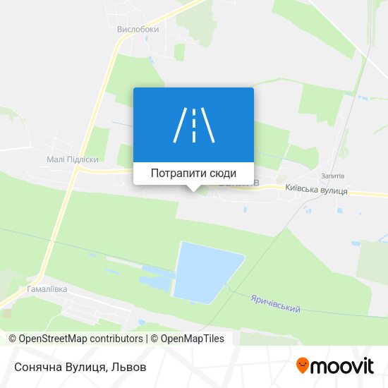 Карта Сонячна Вулиця