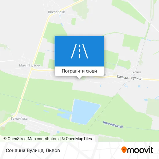 Карта Сонячна Вулиця