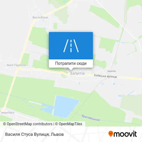 Карта Василя Стуса Вулиця