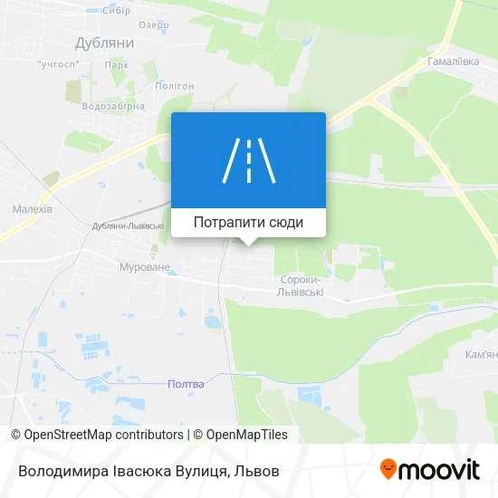 Карта Володимира Івасюка Вулиця