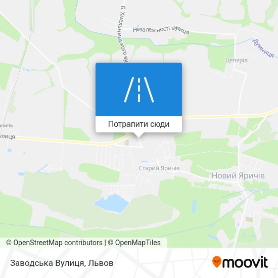 Карта Заводська Вулиця