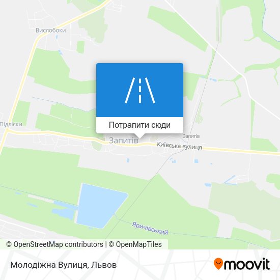 Карта Молодіжна Вулиця