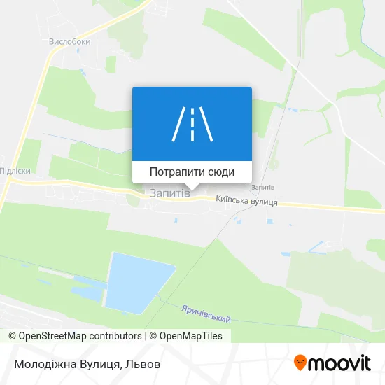 Карта Молодіжна Вулиця