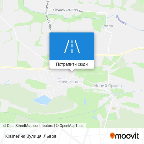 Карта Ювілейна Вулиця