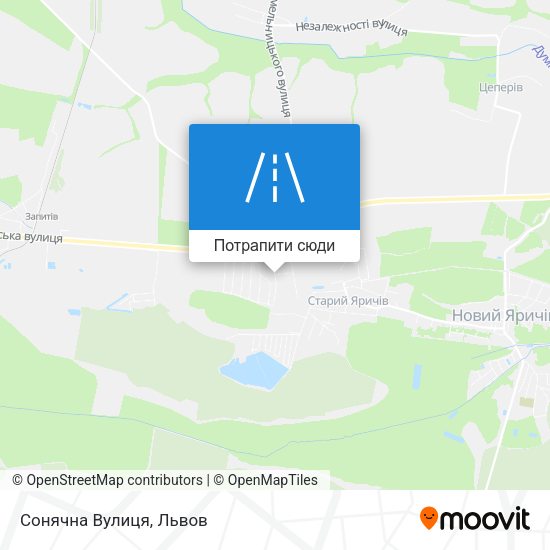 Карта Сонячна Вулиця