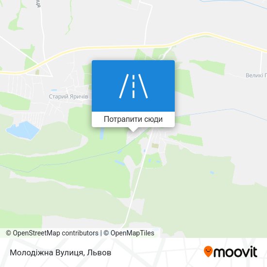 Карта Молодіжна Вулиця