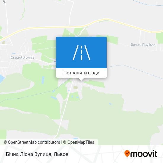 Карта Бічна Лісна Вулиця