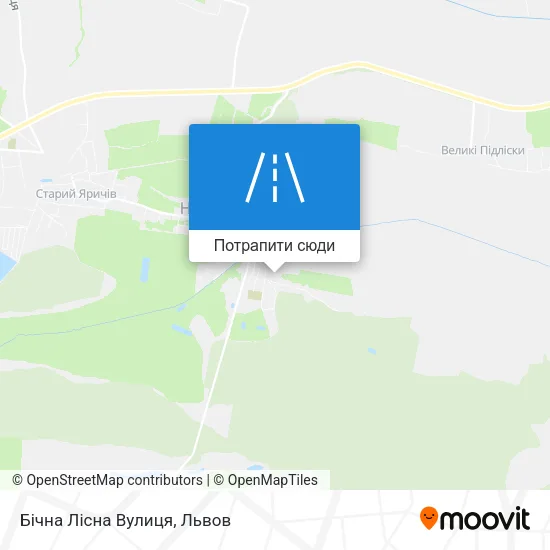 Карта Бічна Лісна Вулиця