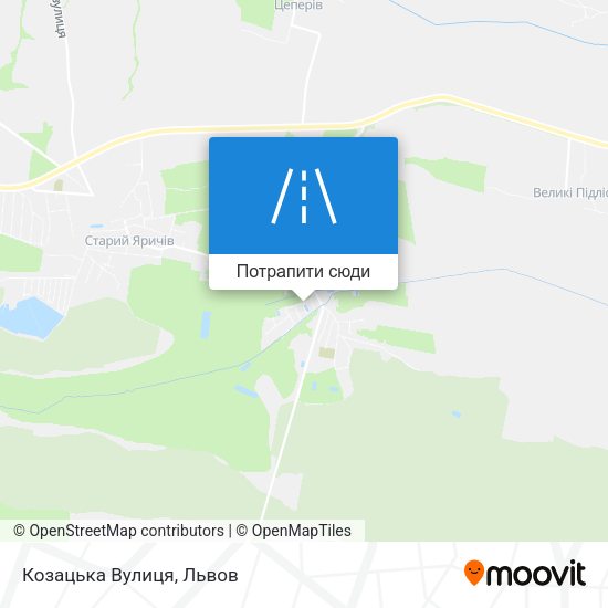 Карта Козацька Вулиця
