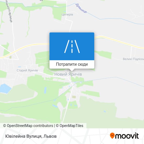 Карта Ювілейна Вулиця