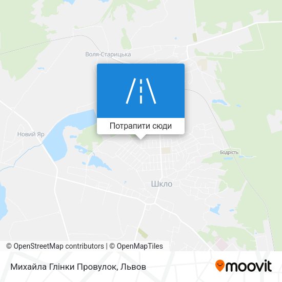 Карта Михайла Глінки Провулок