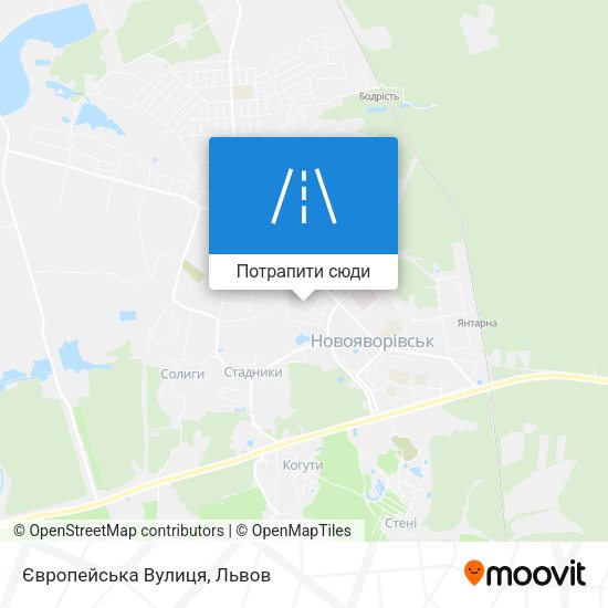 Карта Європейська Вулиця