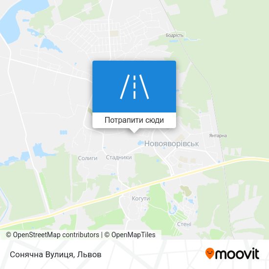 Карта Сонячна Вулиця