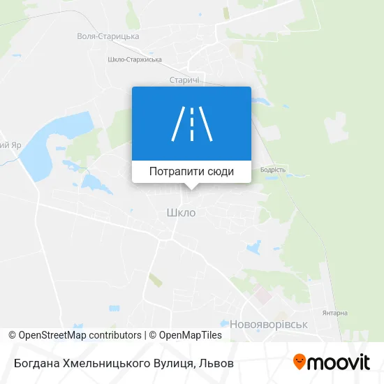 Карта Богдана Хмельницького Вулиця