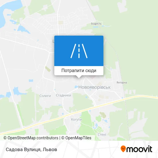 Карта Садова Вулиця