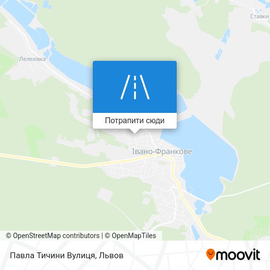 Карта Павла Тичини Вулиця
