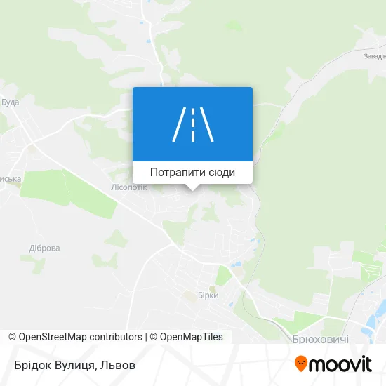 Карта Брідок Вулиця