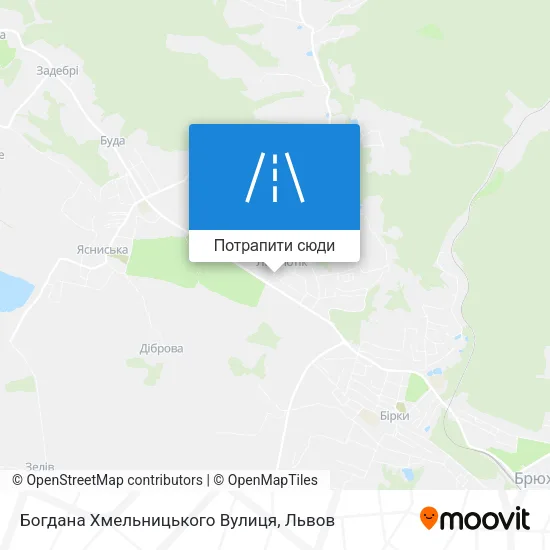 Карта Богдана Хмельницького Вулиця