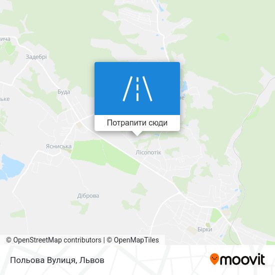 Карта Польова Вулиця