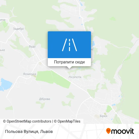 Карта Польова Вулиця