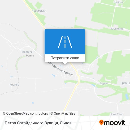 Карта Петра Сагайдачного Вулиця