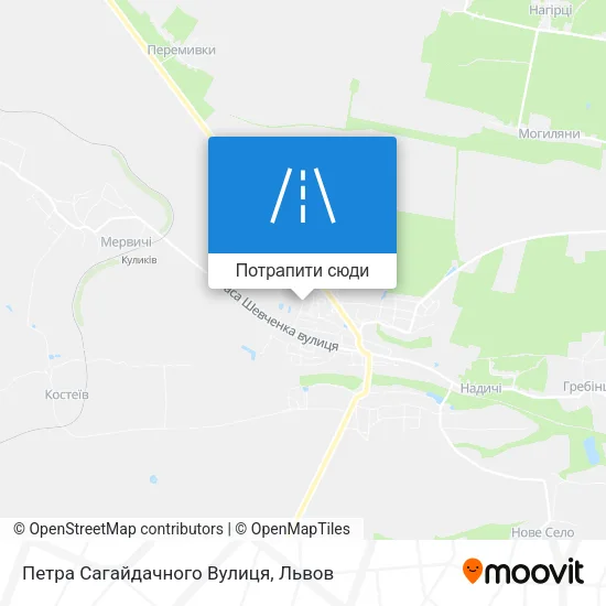 Карта Петра Сагайдачного Вулиця