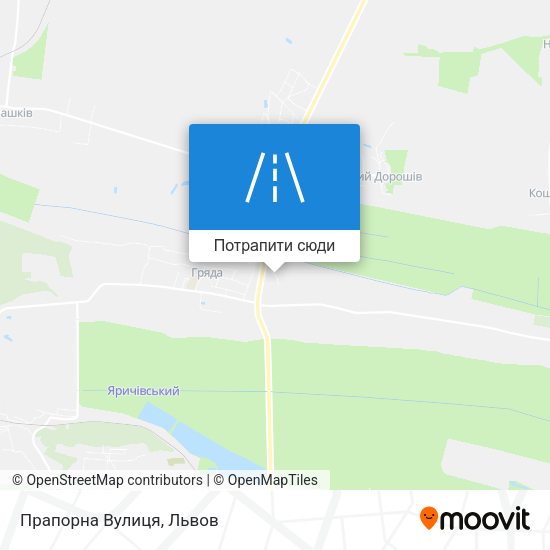 Карта Прапорна Вулиця