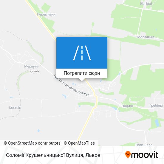 Карта Соломії Крушельницької Вулиця