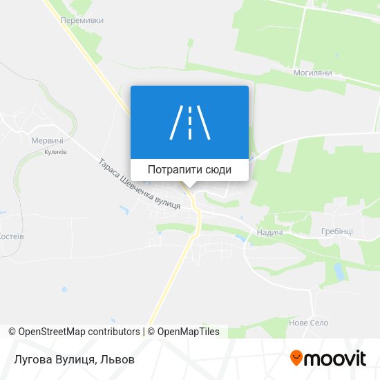 Карта Лугова Вулиця